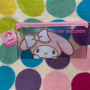 END OF SALE! My Melody Slim Pouch by Sanrio!! Holds lots of items inside!